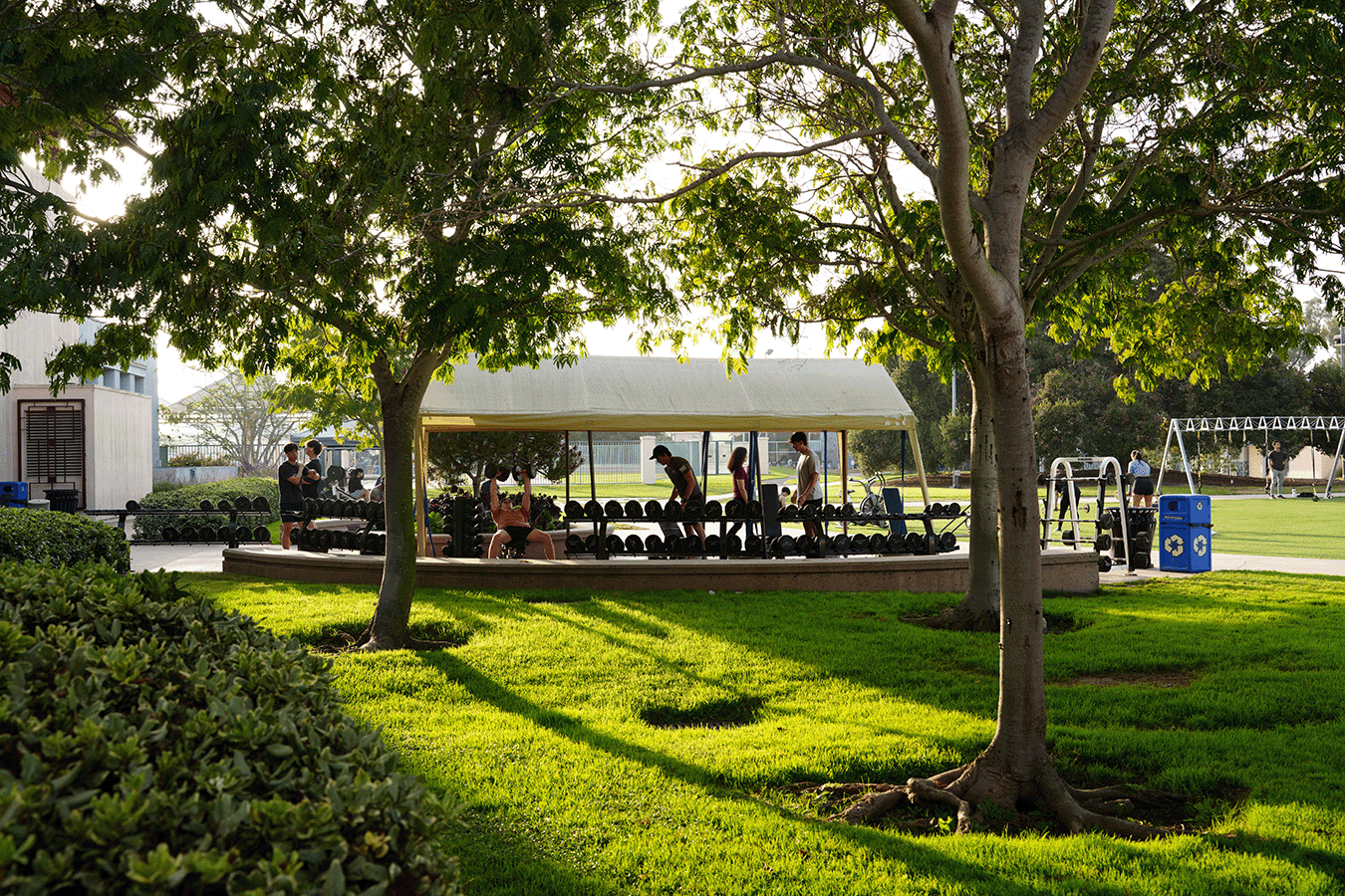 Outdoor Weight Area at UCSB Rec Cen