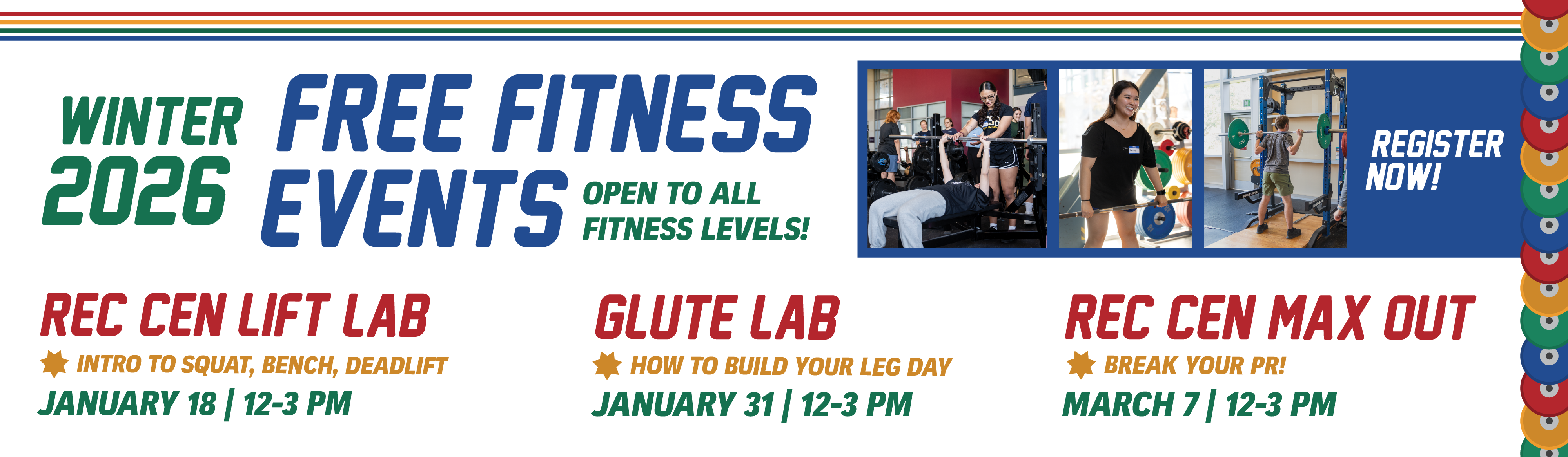 Free Quarterly Fitness Events