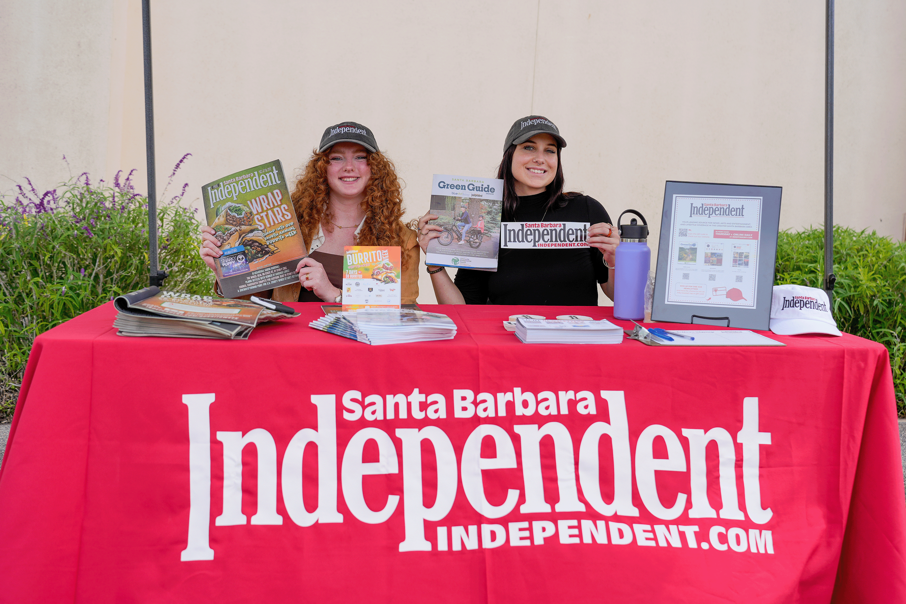 Santa Barbara Independent booth at Rec Fest.