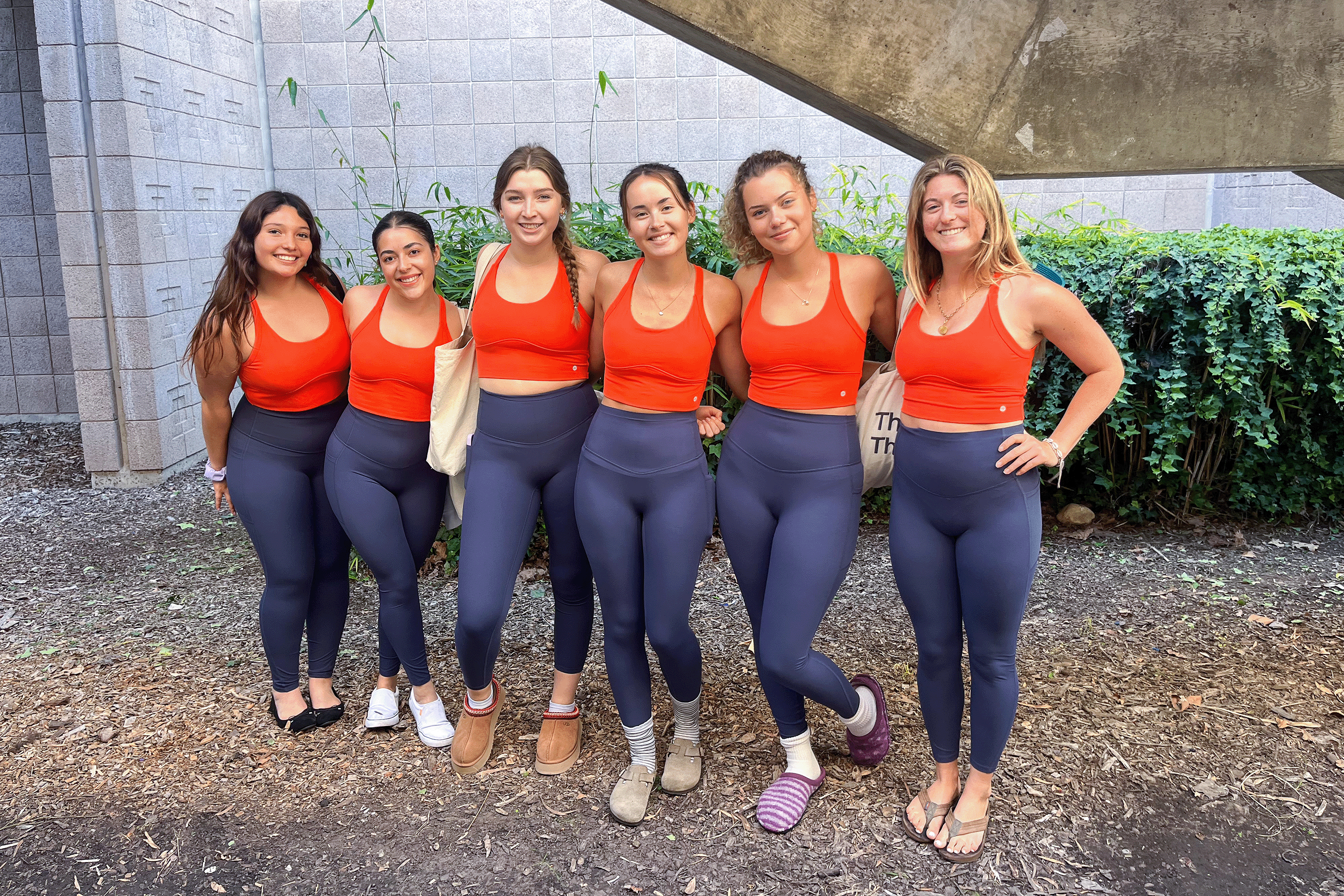 Gaucho R.E.C. Yoga participants dressed in matching Halara sets.