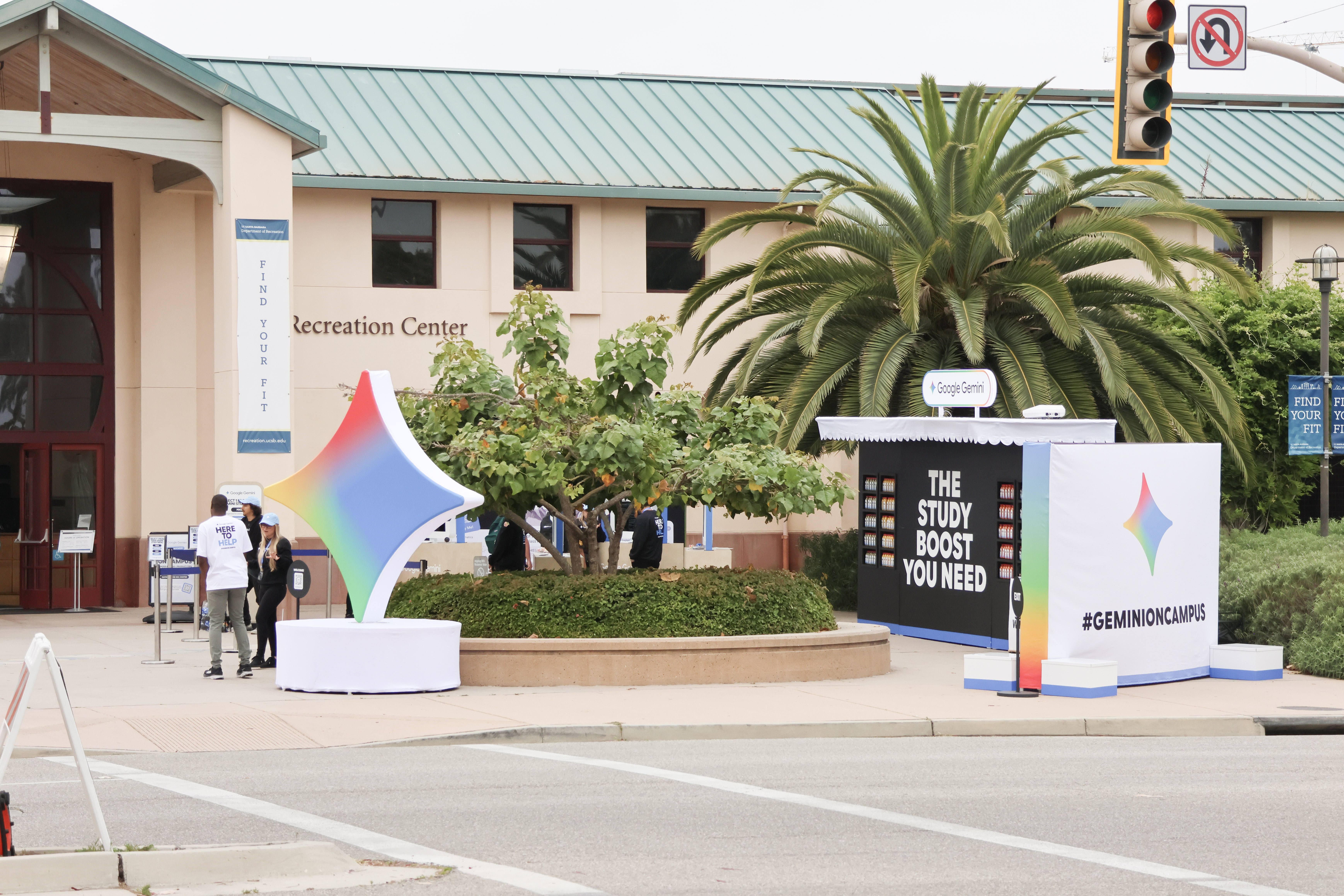 Google Gemini pop up event outside UCSB Recreation Center.