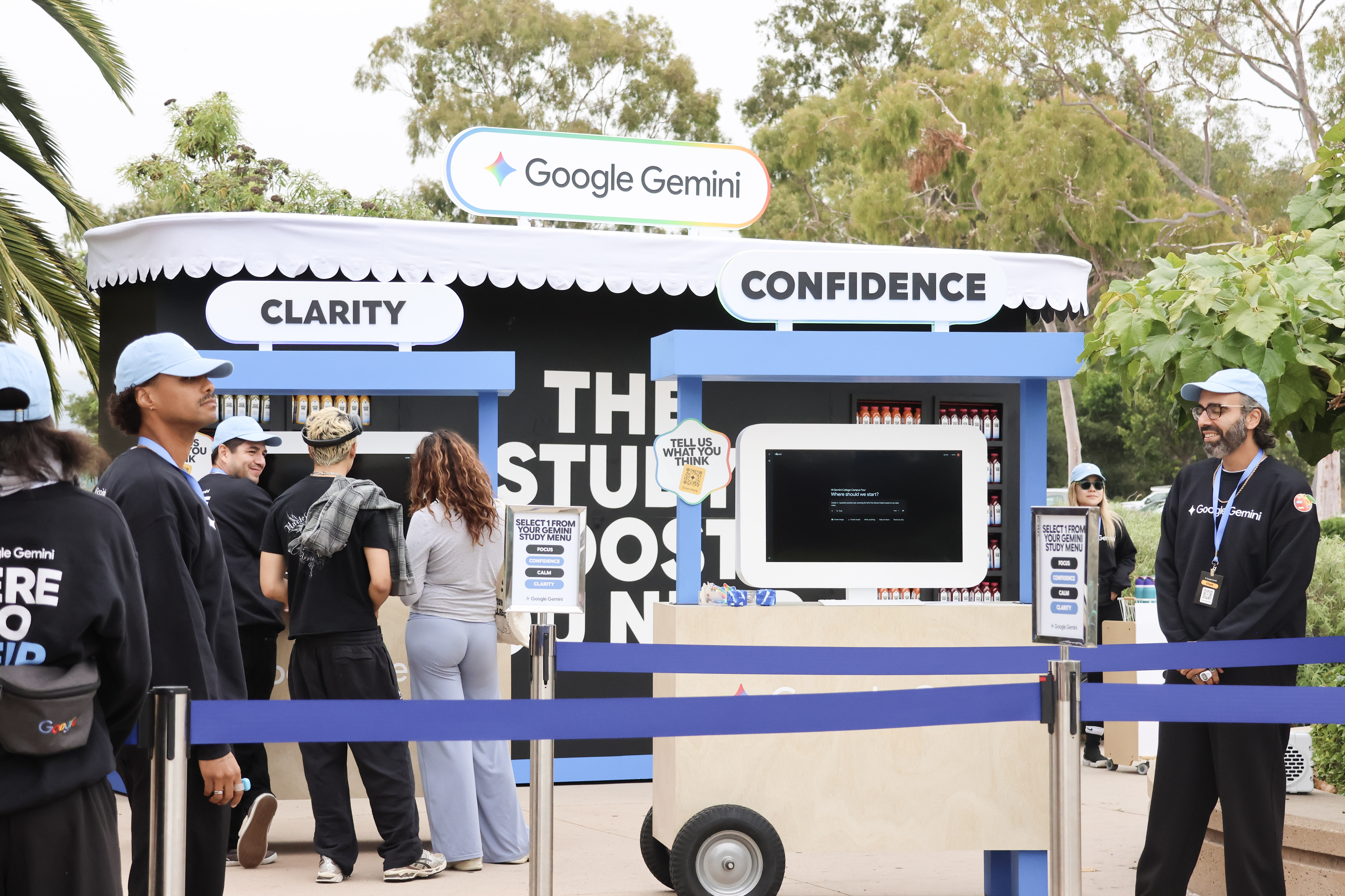 Google Gemini pop up event outside UCSB Recreation Center.