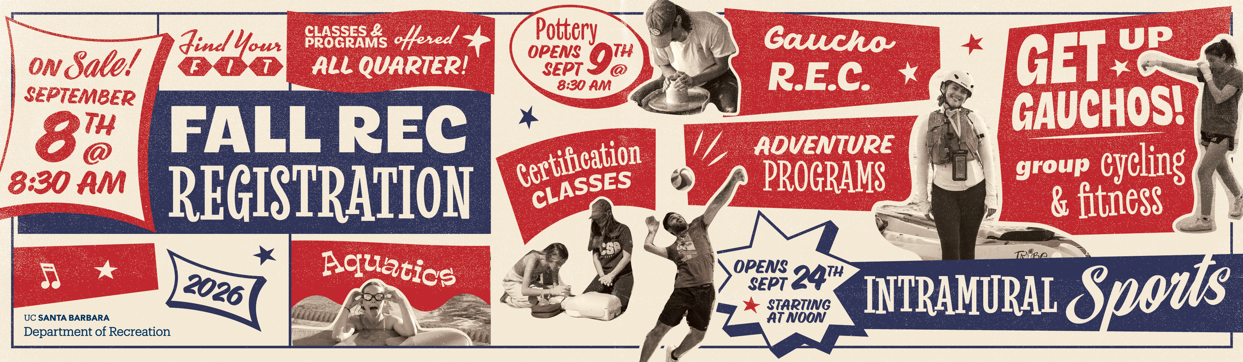 Fall Rec Registration | On Sale Tuesday, September 8 at 8:30am