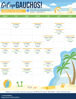 Get up GAUCHOS! FREE Classes August 2 – September 12 live on Zoom