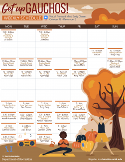 Get Up Gauchos Fall Schedule of Classes