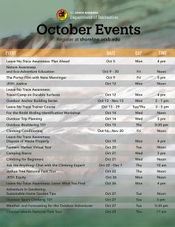 October Events Schedule