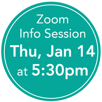 Zoom Info Session- Thursday, January 14 at 5:30pm