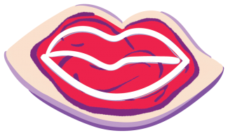 lip shaped cookie illustration