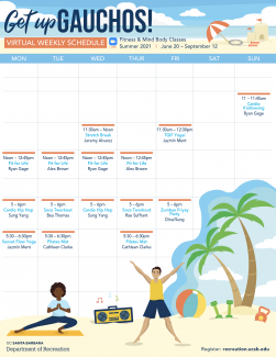 Get up Gauchos Weekly Schedule