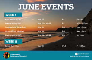 Adventure Programs June Events
