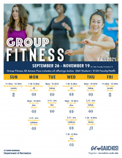 Fall Get Up Gauchos Schedule