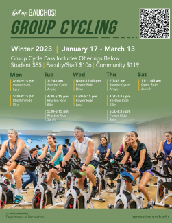 Winter 2023 Get up GAUCHOS! Group Cycling Schedule